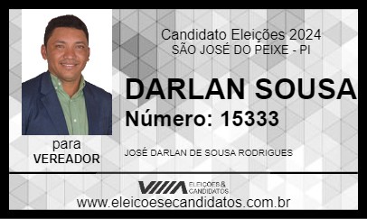 Candidato DARLAN SOUSA 2024 - SÃO JOSÉ DO PEIXE - Eleições