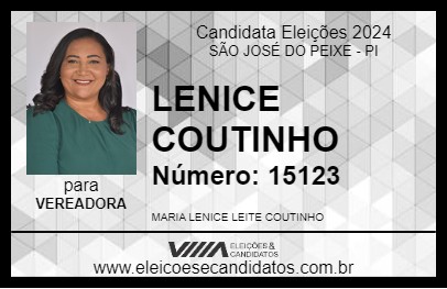 Candidato LENICE COUTINHO 2024 - SÃO JOSÉ DO PEIXE - Eleições