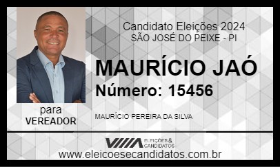 Candidato MAURÍCIO JAÓ 2024 - SÃO JOSÉ DO PEIXE - Eleições