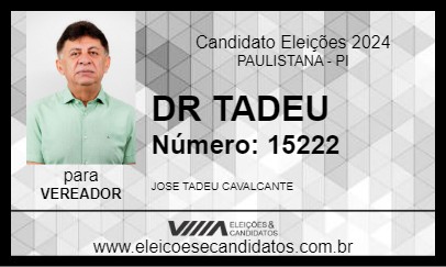 Candidato DR TADEU 2024 - PAULISTANA - Eleições