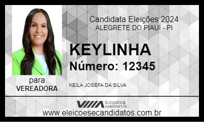 Candidato KEYLINHA 2024 - ALEGRETE DO PIAUÍ - Eleições