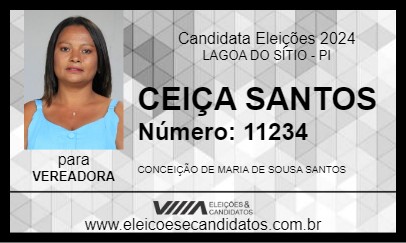 Candidato CEIÇA SANTOS 2024 - LAGOA DO SÍTIO - Eleições