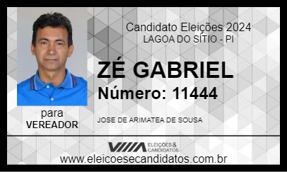 Candidato ZÉ GABRIEL 2024 - LAGOA DO SÍTIO - Eleições