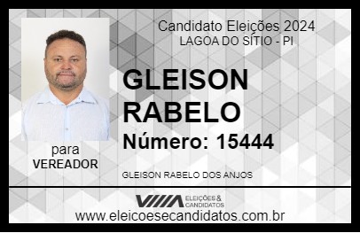 Candidato GLEISON RABELO 2024 - LAGOA DO SÍTIO - Eleições