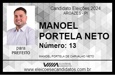 Candidato MANOEL PORTELA NETO 2024 - AROAZES - Eleições