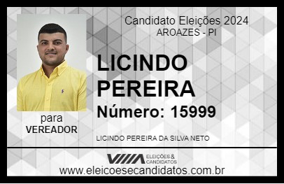 Candidato LICINDO PEREIRA 2024 - AROAZES - Eleições