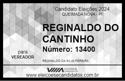 Candidato REGINALDO DO CANTINHO 2024 - QUEIMADA NOVA - Eleições