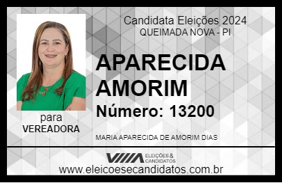 Candidato APARECIDA AMORIM 2024 - QUEIMADA NOVA - Eleições