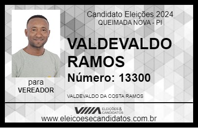 Candidato VALDEVALDO RAMOS 2024 - QUEIMADA NOVA - Eleições