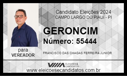 Candidato GERONCIM 2024 - CAMPO LARGO DO PIAUÍ - Eleições