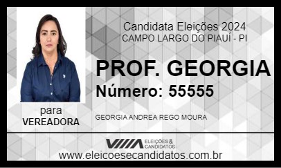 Candidato PROF. GEORGIA 2024 - CAMPO LARGO DO PIAUÍ - Eleições