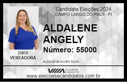 Candidato ALDALENE ANGELY 2024 - CAMPO LARGO DO PIAUÍ - Eleições