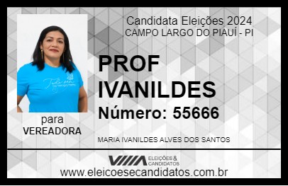 Candidato PROF IVANILDES 2024 - CAMPO LARGO DO PIAUÍ - Eleições