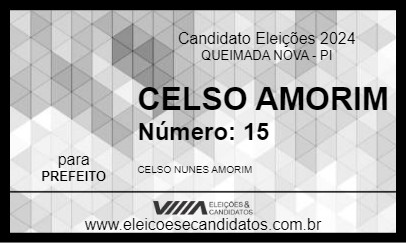 Candidato CELSO AMORIM 2024 - QUEIMADA NOVA - Eleições