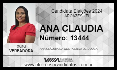 Candidato ANA CLAUDIA 2024 - AROAZES - Eleições