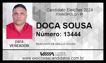 Candidato DOCA SOUSA 2024 - ITAINÓPOLIS - Eleições