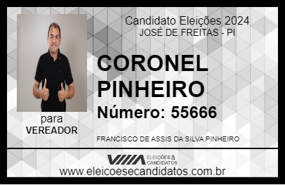 Candidato CORONEL PINHEIRO 2024 - JOSÉ DE FREITAS - Eleições