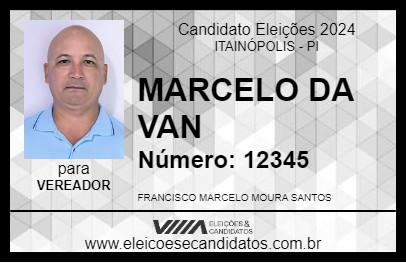 Candidato MARCELO DA VAN 2024 - ITAINÓPOLIS - Eleições