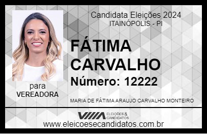 Candidato FÁTIMA CARVALHO 2024 - ITAINÓPOLIS - Eleições