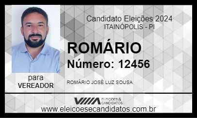 Candidato ROMÁRIO 2024 - ITAINÓPOLIS - Eleições