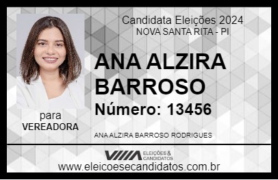 Candidato ANA ALZIRA BARROSO 2024 - NOVA SANTA RITA - Eleições