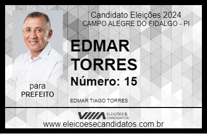 Candidato EDMAR TORRES 2024 - CAMPO ALEGRE DO FIDALGO - Eleições