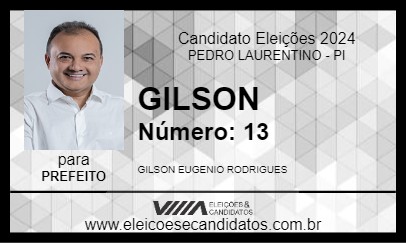 Candidato GILSON 2024 - PEDRO LAURENTINO - Eleições