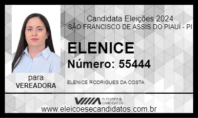 Candidato ELENICE 2024 - SÃO FRANCISCO DE ASSIS DO PIAUÍ - Eleições