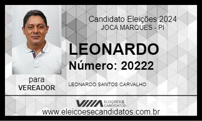 Candidato LEONARDO 2024 - JOCA MARQUES - Eleições