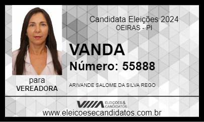 Candidato VANDA 2024 - OEIRAS - Eleições