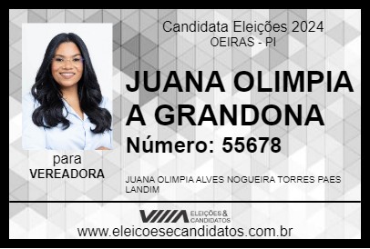 Candidato JUANA OLIMPIA A GRANDONA 2024 - OEIRAS - Eleições