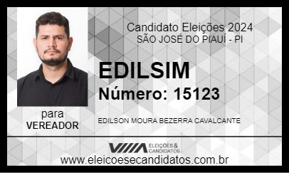 Candidato EDILSIM 2024 - SÃO JOSÉ DO PIAUÍ - Eleições