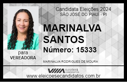 Candidato MARINALVA SANTOS 2024 - SÃO JOSÉ DO PIAUÍ - Eleições