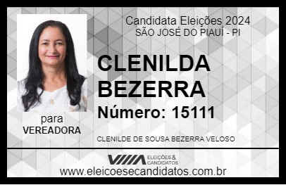 Candidato CLENILDA BEZERRA 2024 - SÃO JOSÉ DO PIAUÍ - Eleições