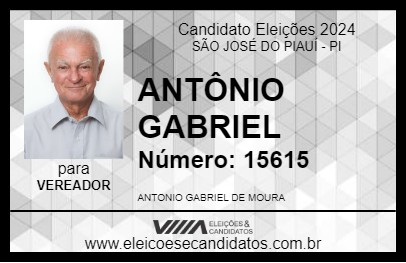 Candidato ANTÔNIO GABRIEL 2024 - SÃO JOSÉ DO PIAUÍ - Eleições