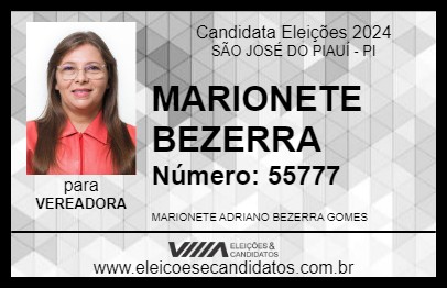 Candidato MARIONETE BEZERRA 2024 - SÃO JOSÉ DO PIAUÍ - Eleições