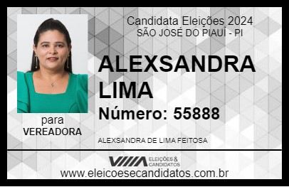 Candidato ALEXSANDRA LIMA 2024 - SÃO JOSÉ DO PIAUÍ - Eleições