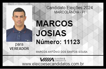 Candidato MARCOS JOSIAS 2024 - MARCOLÂNDIA - Eleições