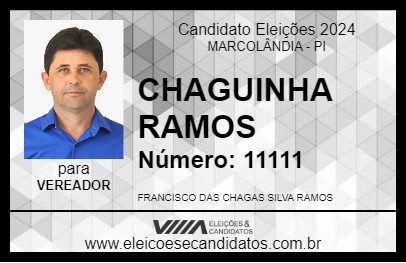 Candidato CHAGUINHA RAMOS 2024 - MARCOLÂNDIA - Eleições