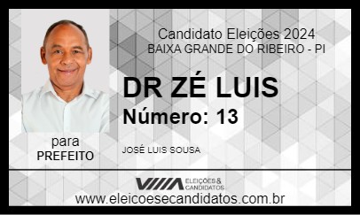 Candidato DR ZÉ LUIS 2024 - BAIXA GRANDE DO RIBEIRO - Eleições