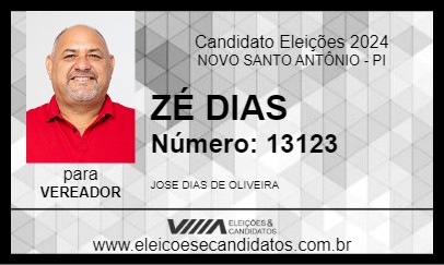 Candidato ZÉ DIAS 2024 - NOVO SANTO ANTÔNIO - Eleições