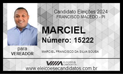 Candidato MARCIEL 2024 - FRANCISCO MACEDO - Eleições