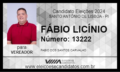 Candidato FÁBIO LICÍNIO 2024 - SANTO ANTÔNIO DE LISBOA - Eleições