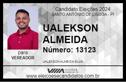 Candidato UALEKSON ALMEIDA 2024 - SANTO ANTÔNIO DE LISBOA - Eleições