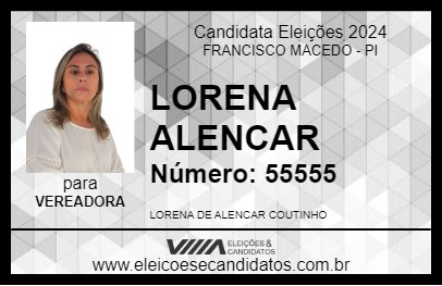 Candidato LORENA ALENCAR 2024 - FRANCISCO MACEDO - Eleições