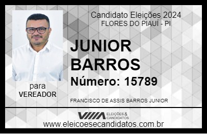 Candidato JUNIOR BARROS 2024 - FLORES DO PIAUÍ - Eleições