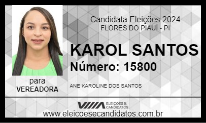 Candidato KAROL SANTOS 2024 - FLORES DO PIAUÍ - Eleições