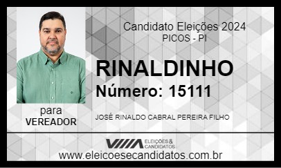 Candidato RINALDINHO 2024 - PICOS - Eleições