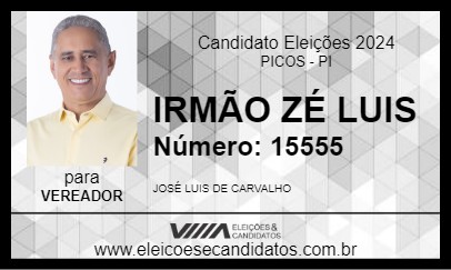 Candidato IRMÃO ZÉ LUIS 2024 - PICOS - Eleições