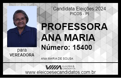 Candidato PROFESSORA ANA MARIA 2024 - PICOS - Eleições